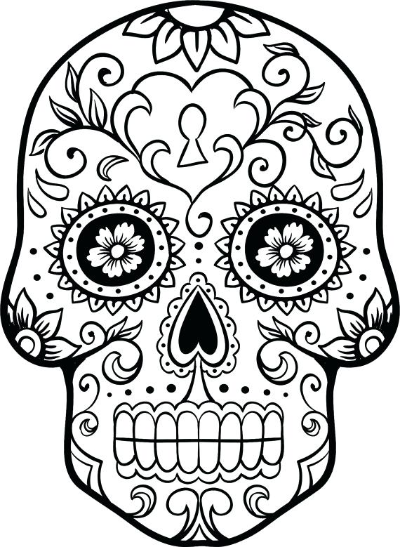 Free Day Of The Dead Skull Coloring Pages Kids Coloring Coloring 570x779 Free Day Of The Dead Skull Coloring Pages Kids Coloring Coloring