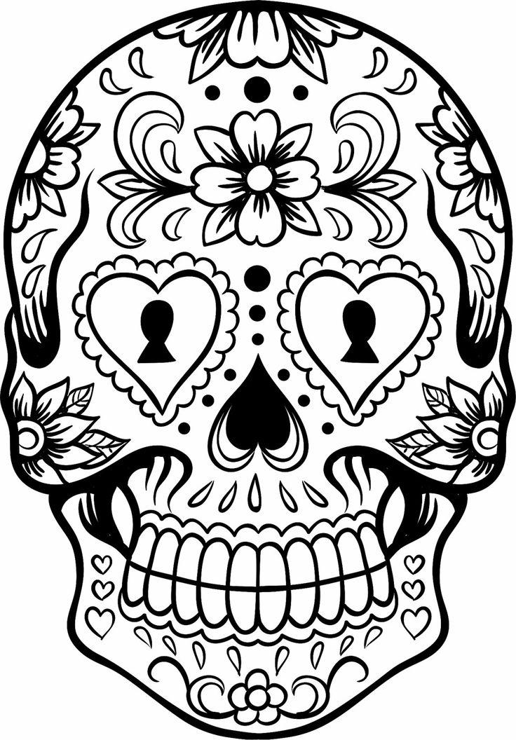 Day Of The Dead Skeleton Coloring Pages at GetColorings.com | Free ...