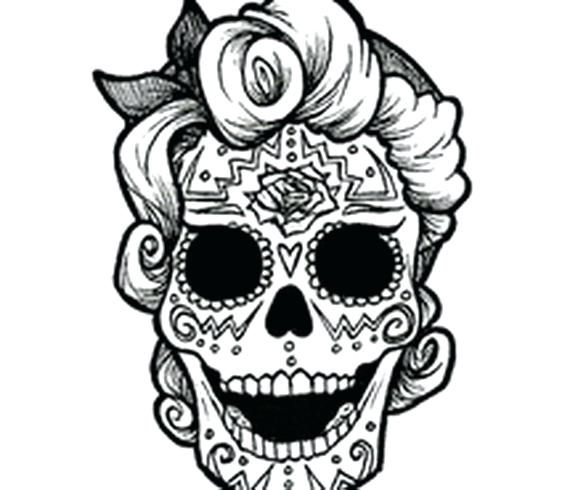 Day Of The Dead Coloring Pages 570x490 Day Of The Dead Coloring Pages