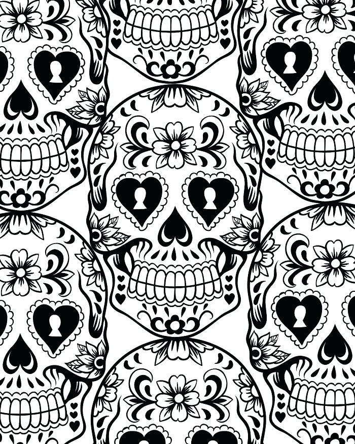 Day Of The Dead Skulls Coloring Pages Day Of The Ad Skull Coloring 700x875 Day Of The Dead Skulls Coloring Pages Day Of The Ad Skull Coloring
