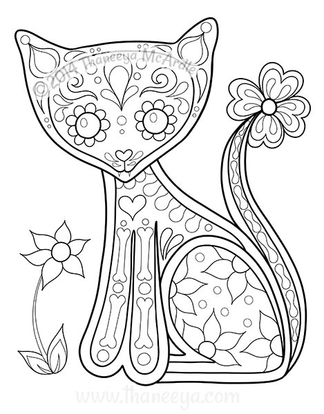 Day Of The Dead Coloring Book By Thaneeya Mcardle 469x600 Day Of The Dead Coloring Book By Thaneeya Mcardle