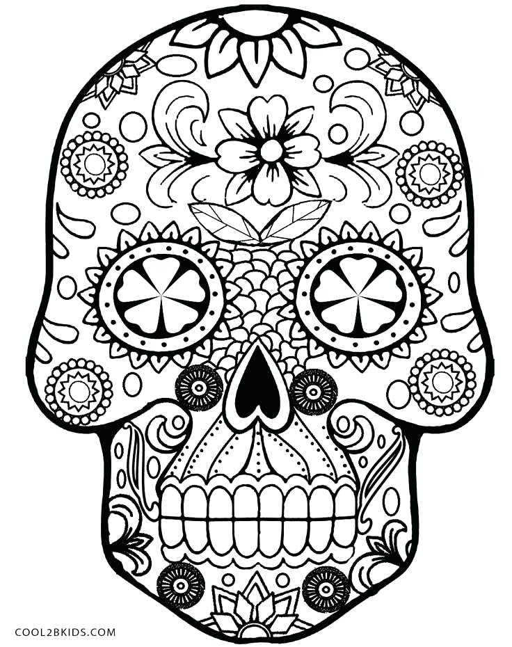 Printable Skulls Coloring Pages For Kids Skull Coloring Pages Day 736x930 Printable Skulls Coloring Pages For Kids Skull Coloring Pages Day