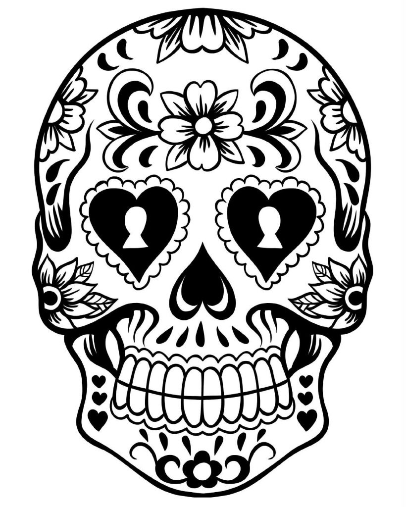 25 Day Of The Dead Skull Coloring Page Collections Free Coloring 820x1024 25 Day Of The Dead Skull Coloring Page Collections Free Coloring