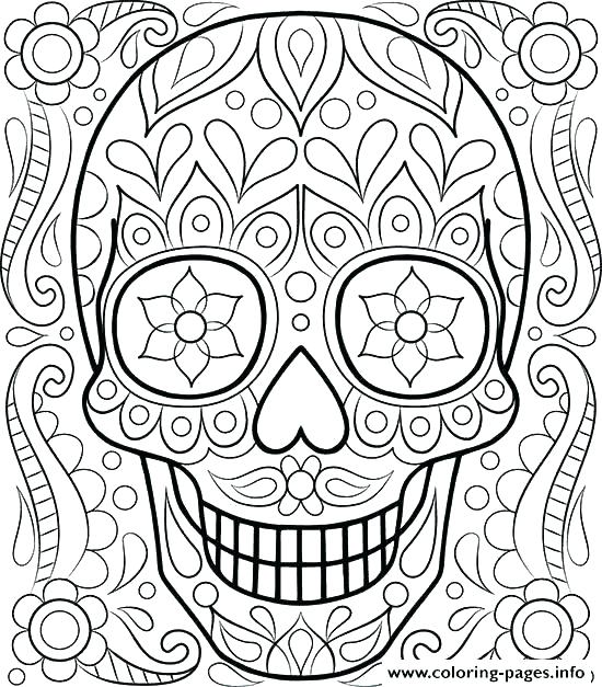 Day Of Dead Coloring Pages Professional 550x627 Day Of Dead Coloring Pages Professional