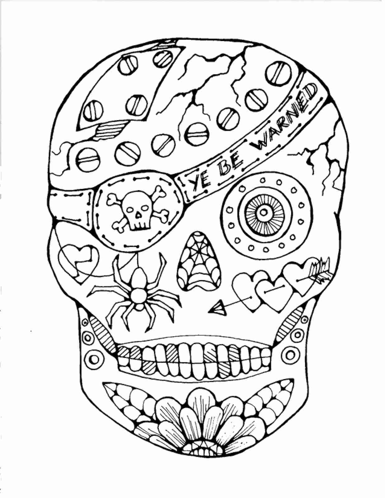 Day Of The Dead Sugar Skull Coloring Page Free Printable 1237x1600 Day Of The Dead Sugar Skull Coloring Page Free Printable