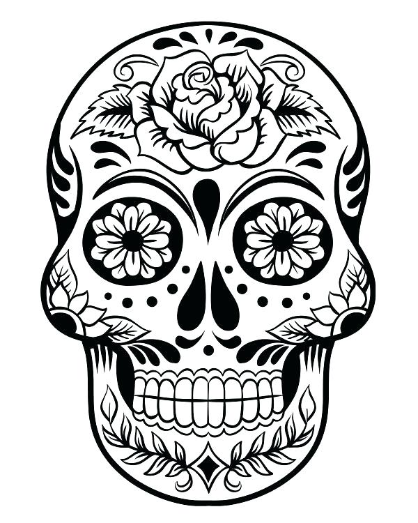 Printable Sugar Skull Coloring Pages Printable Sugar Skulls 600x750 Printable Sugar Skull Coloring Pages Printable Sugar Skulls