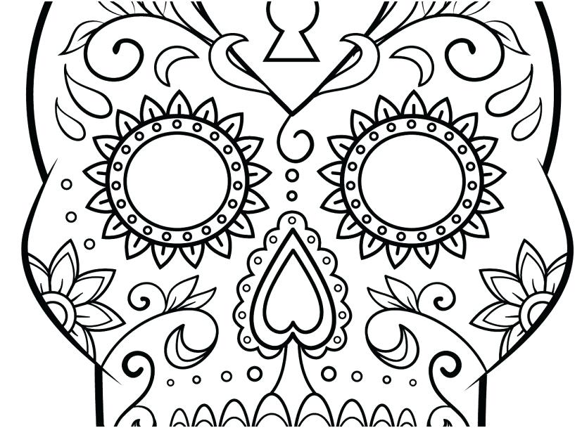Skull Coloring Page Printable Coloring Book Collection Day 827x609 Skull Coloring Page Printable Coloring Book Collection Day