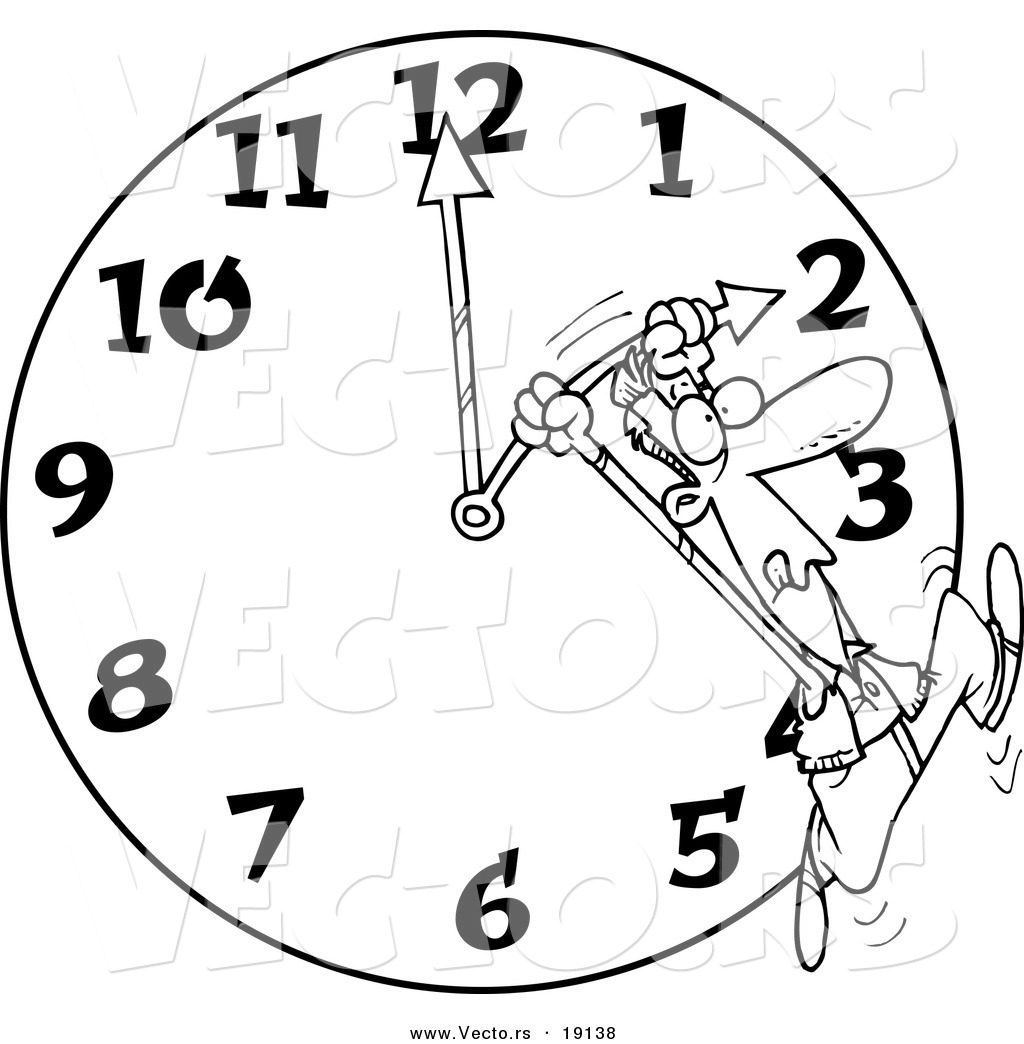 Vector Of A Cartoon Man On A Daylight Savings Clock 1024x1044 Vector Of A Cartoon Man On A Daylight Savings Clock