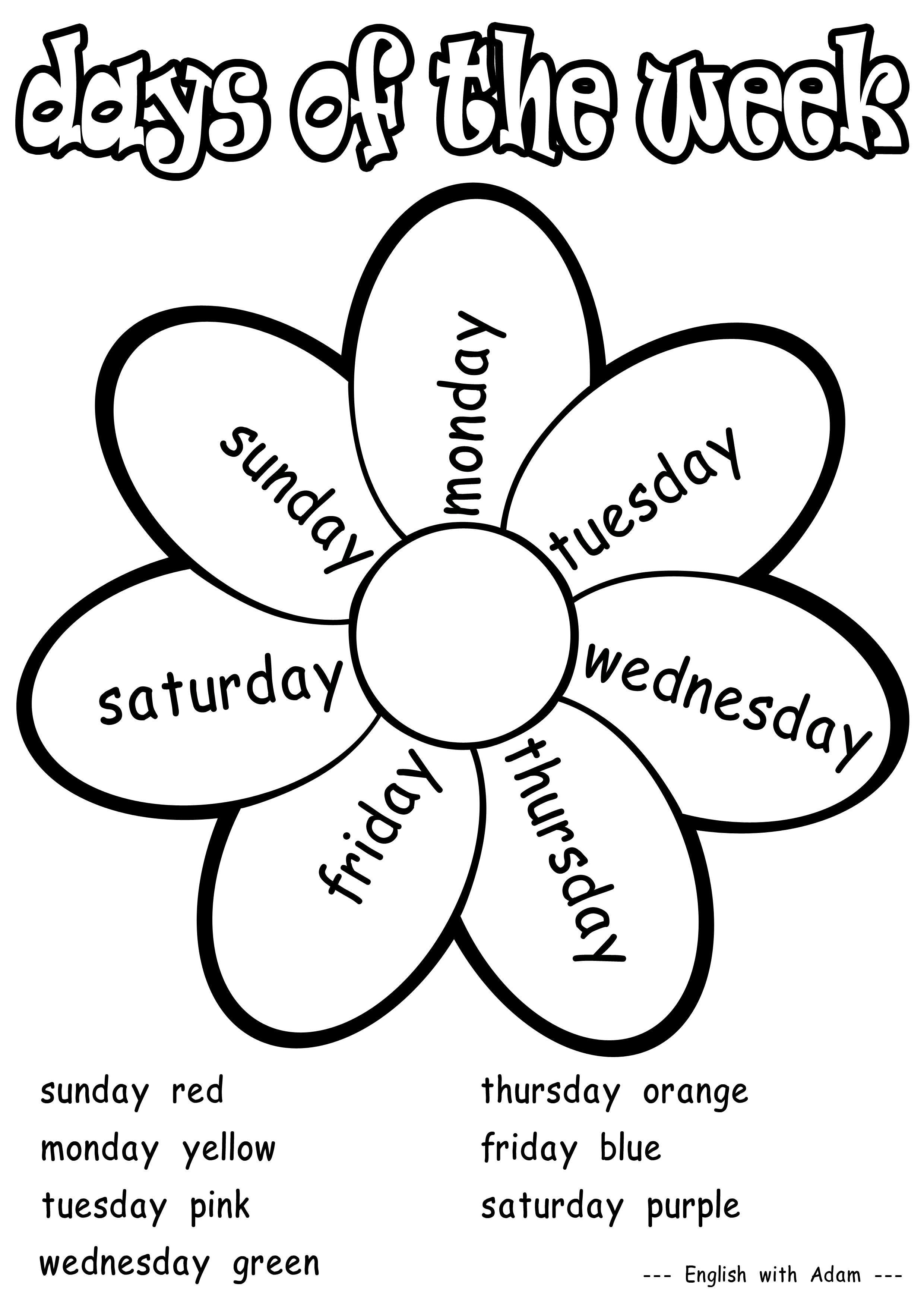 Days Of The Week Coloring Activity Grade 1 Worksheets 2480x3508 Days Of The Week Coloring Activity Grade 1 Worksheets