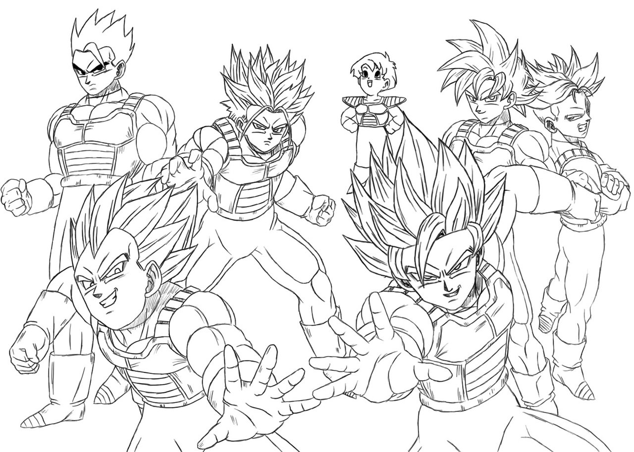 1280x914 Enjoyable Design Ideas Dragon Ball Z Coloring Pages