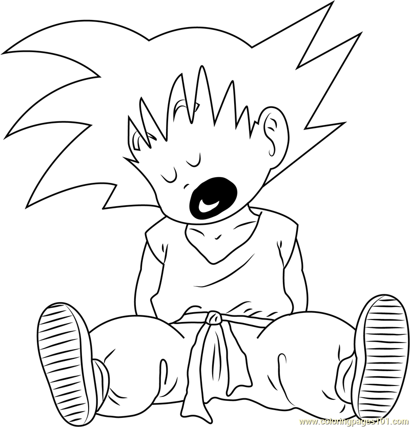 800x834 Goku Coloring Pages