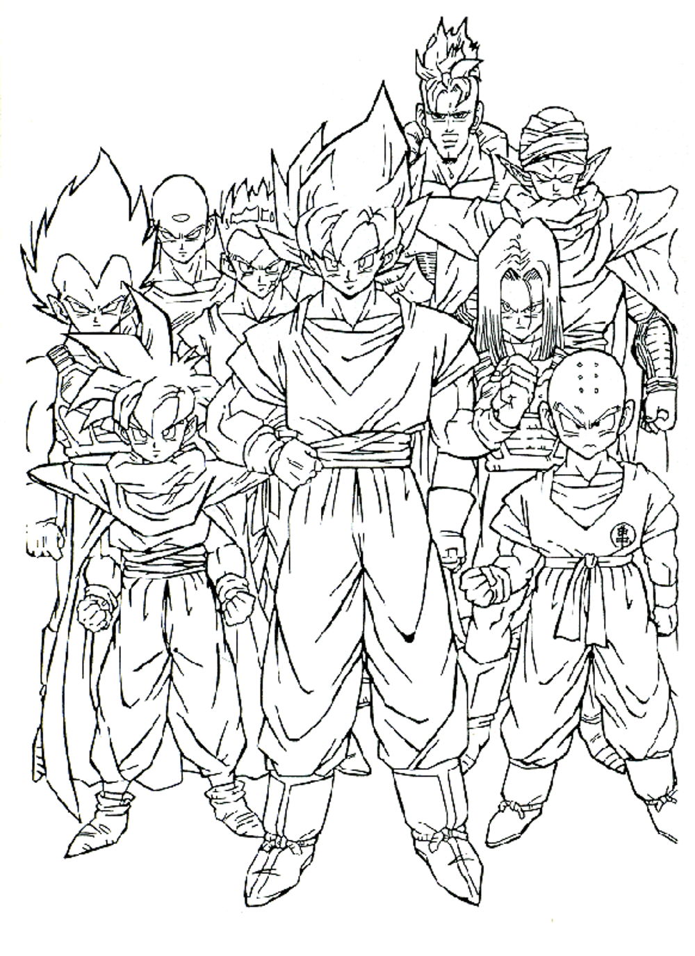 1000x1375 Beautiful Design Ideas Dragon Ball Z Coloring Pages Printable