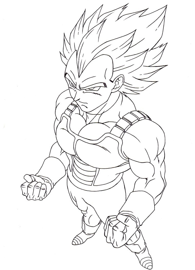 761x1050 Free Vegeta Super Saiyan Coloring Pages