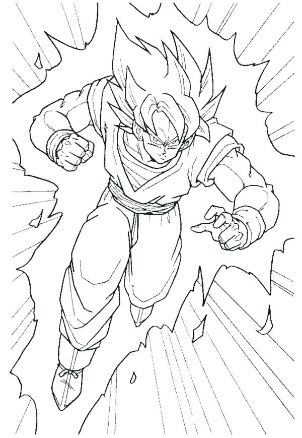 600x869 Goten Coloring Pages Son Coloring Pages Free Printable Enjoy