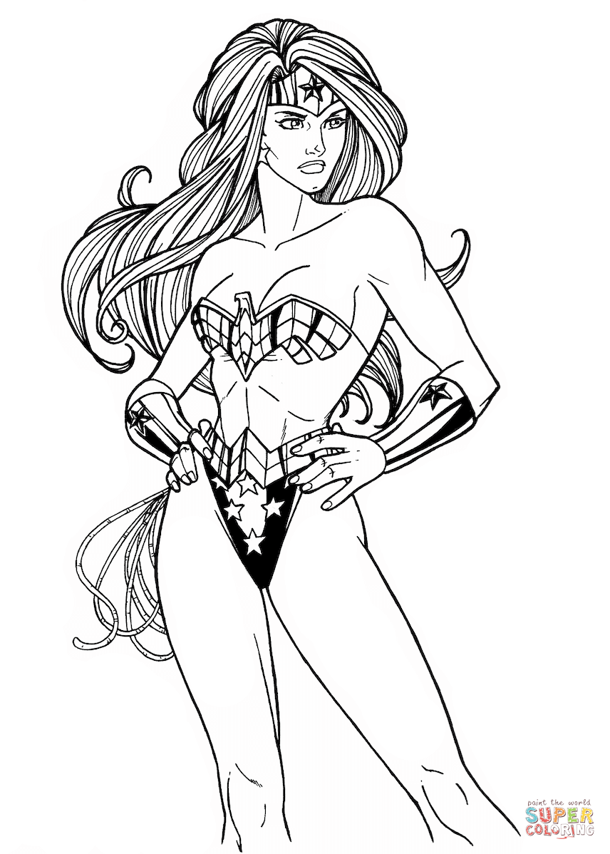 Wonder Woman From Dc Comics Coloring Page Free Printable Coloring 856x1198 Wonder Woman From Dc Comics Coloring Page Free Printable Coloring