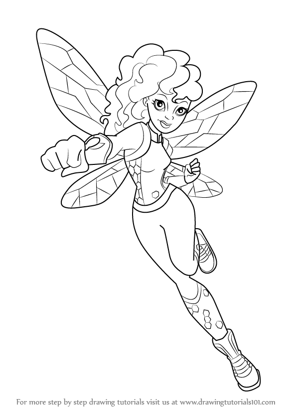 Dc Superhero Girls Coloring Pages Learn How To Draw Bumblebee 596x843 Dc Superhero Girls Coloring Pages Learn How To Draw Bumblebee