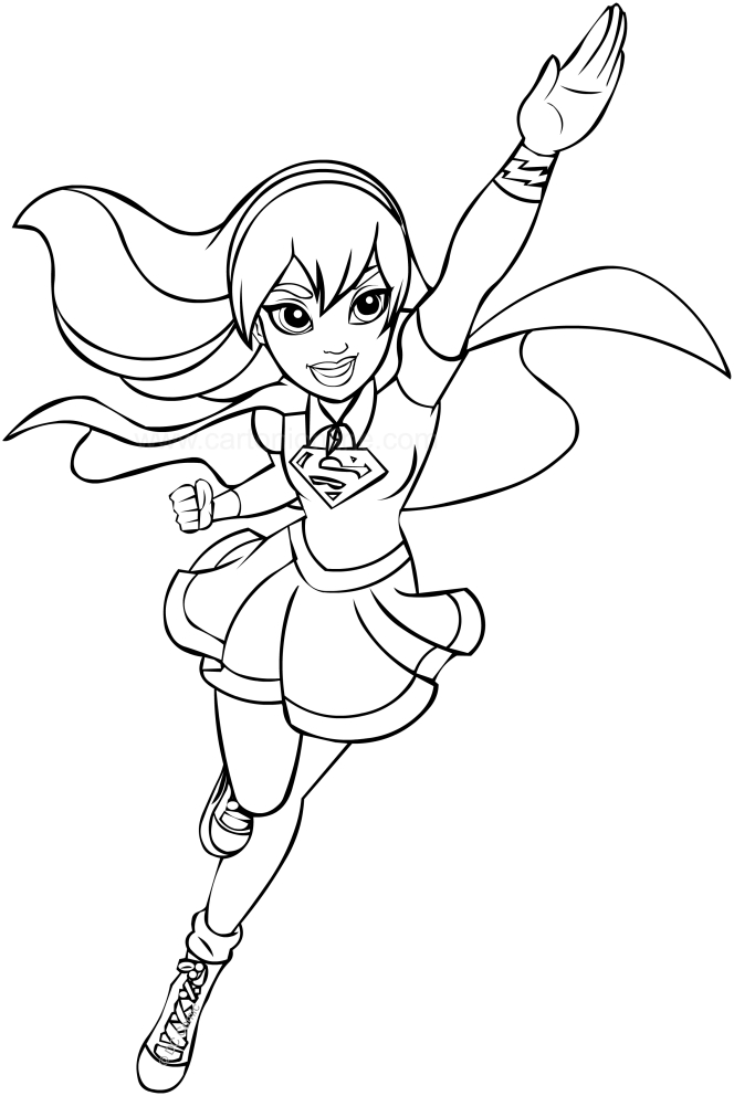 Supergirl (Dc Superhero Girls) Coloring Page 664x992 Supergirl (Dc Superhero Girls) Coloring Page