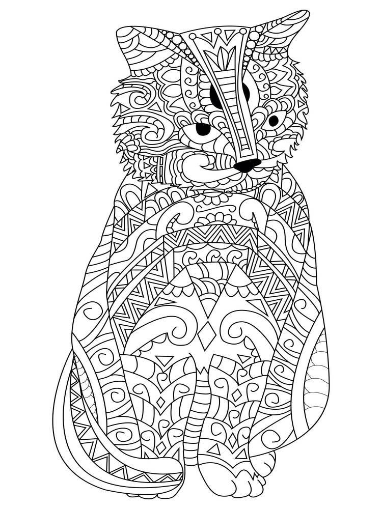 12 Coloring Pages To Destress On Election Night Cat Colors 750x1000 12 Coloring Pages To Destress On Election Night Cat Colors