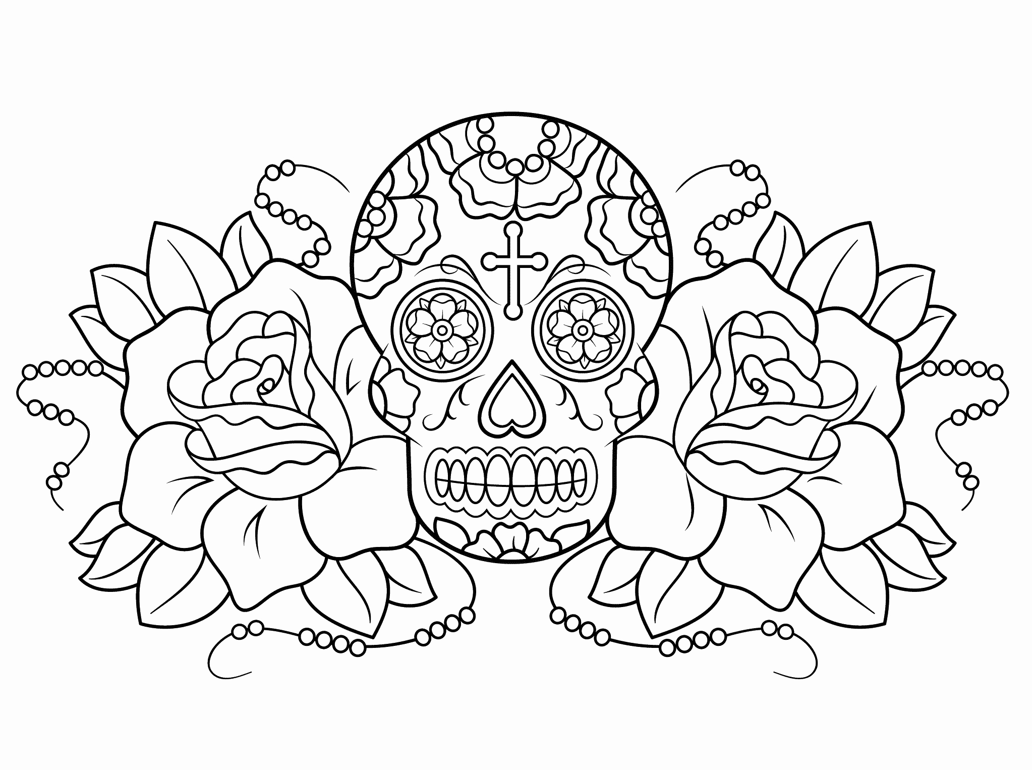 2046x1526 Day Of The Dead Printable Coloring Pages Luxury Free Printable Day