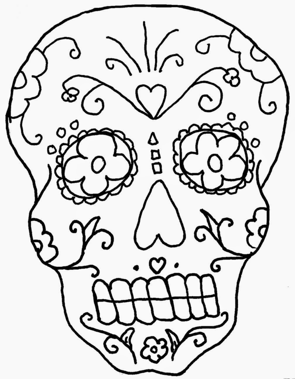 1008x1293 Day Of The Dead Coloring Page