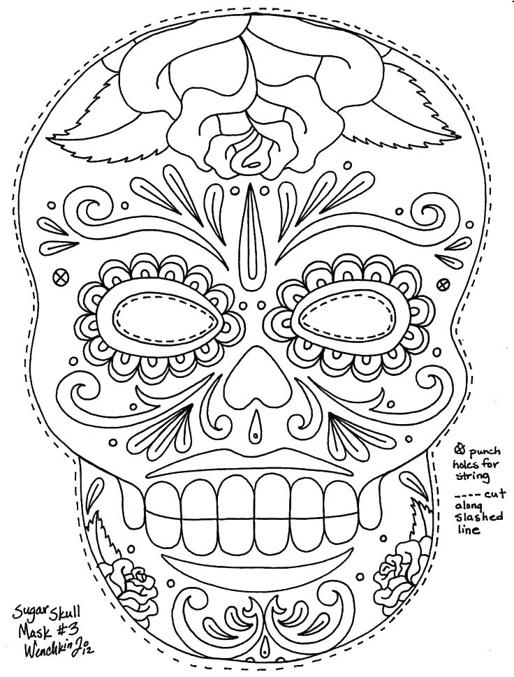 Sugar Skull Coloring Pages Printable Sugar Skull Day Of The Dead 736x969 Sugar Skull Coloring Pages Printable Sugar Skull Day Of The Dead