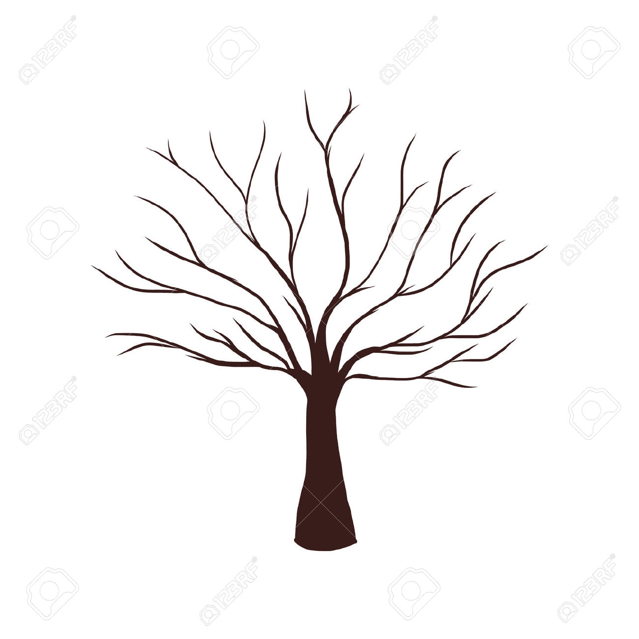 Tree Without Leaves Clipart 107972 Lovely Coloring Page 1300x1300 Tree Without Leaves Clipart 107972 Lovely Coloring Page