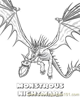 Monstrous Nightmare Coloring Page 330x400 Monstrous Nightmare Coloring Page
