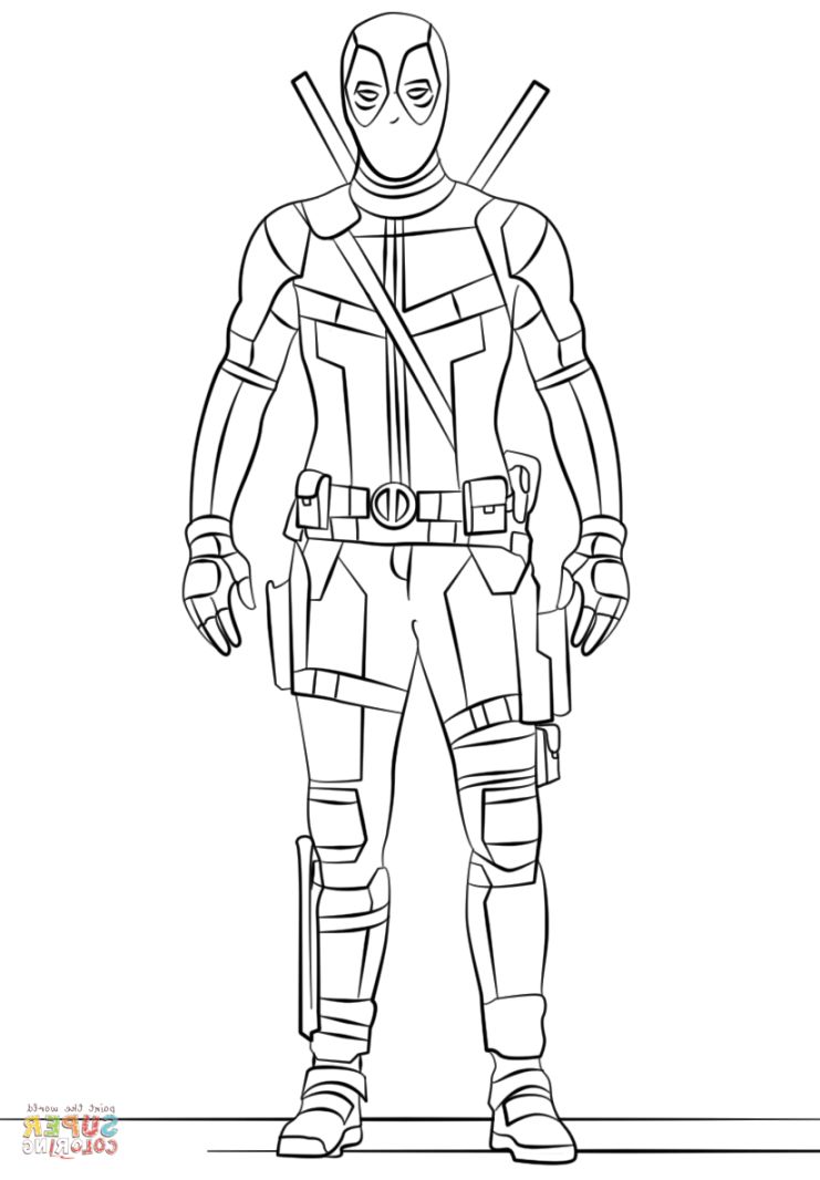 741x1066 Deadpool Coloring Page