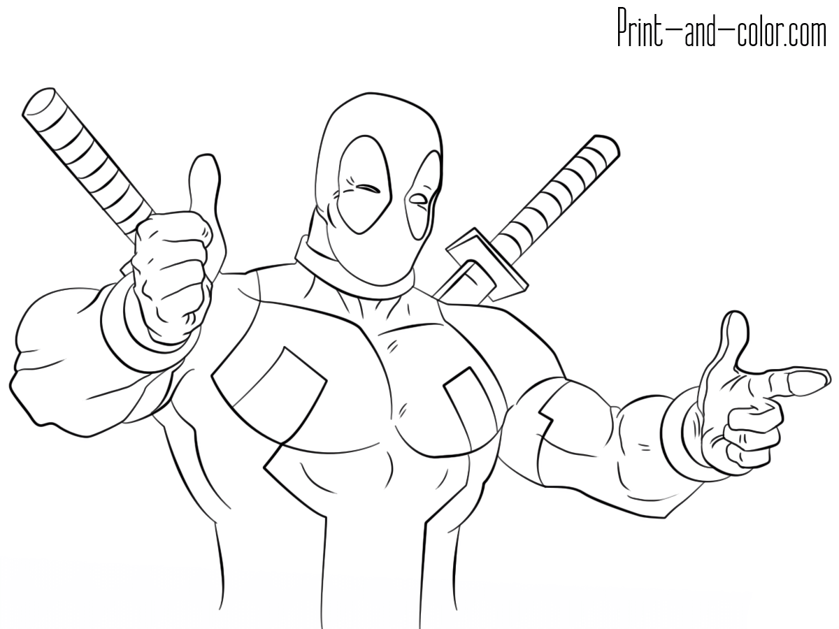 1200x900 Deadpool Coloring Pages Print And Color Deadpool Coloring Pages