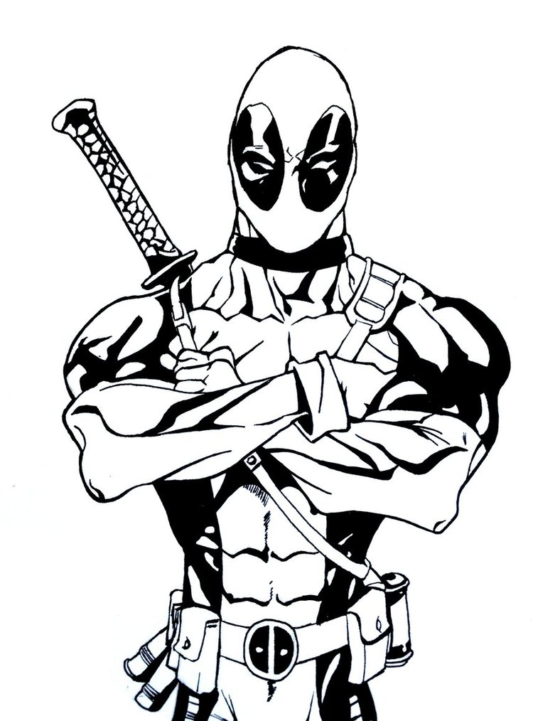 788x1014 Old Deadpool Coloring Page Got Coloring Pages
