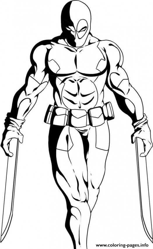 Deadpool Coloring Pages For Adults