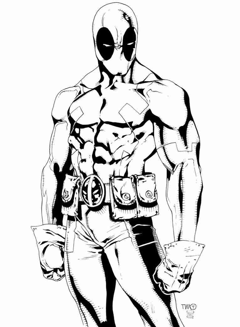 Coloring Pages Brilliant Deadpool Olegratiy 766x1042 Coloring Pages Brilliant Deadpool Olegratiy