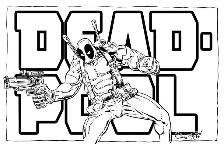 Deadpool Coloring Page Colowing Deadpool 736x506 Deadpool Coloring Page Colowing Deadpool
