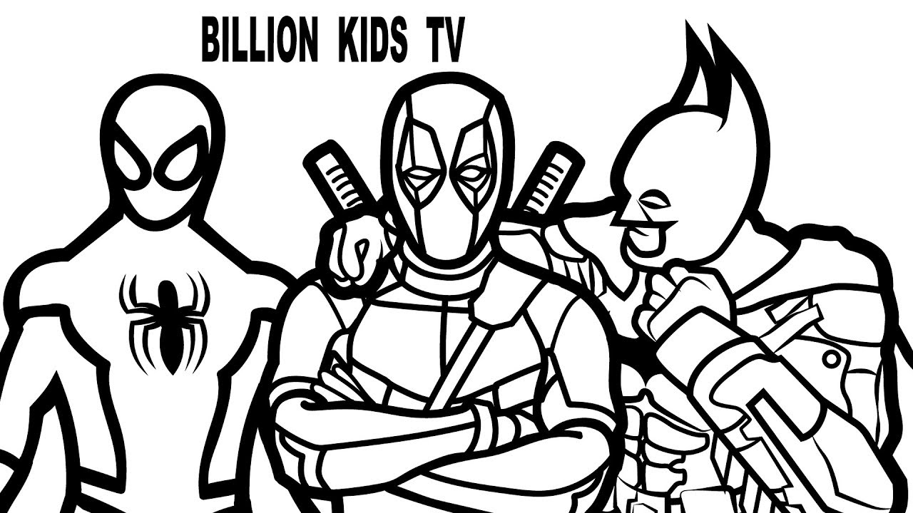 Deadpool Coloring Pages For Kids at GetColorings.com | Free printable ...