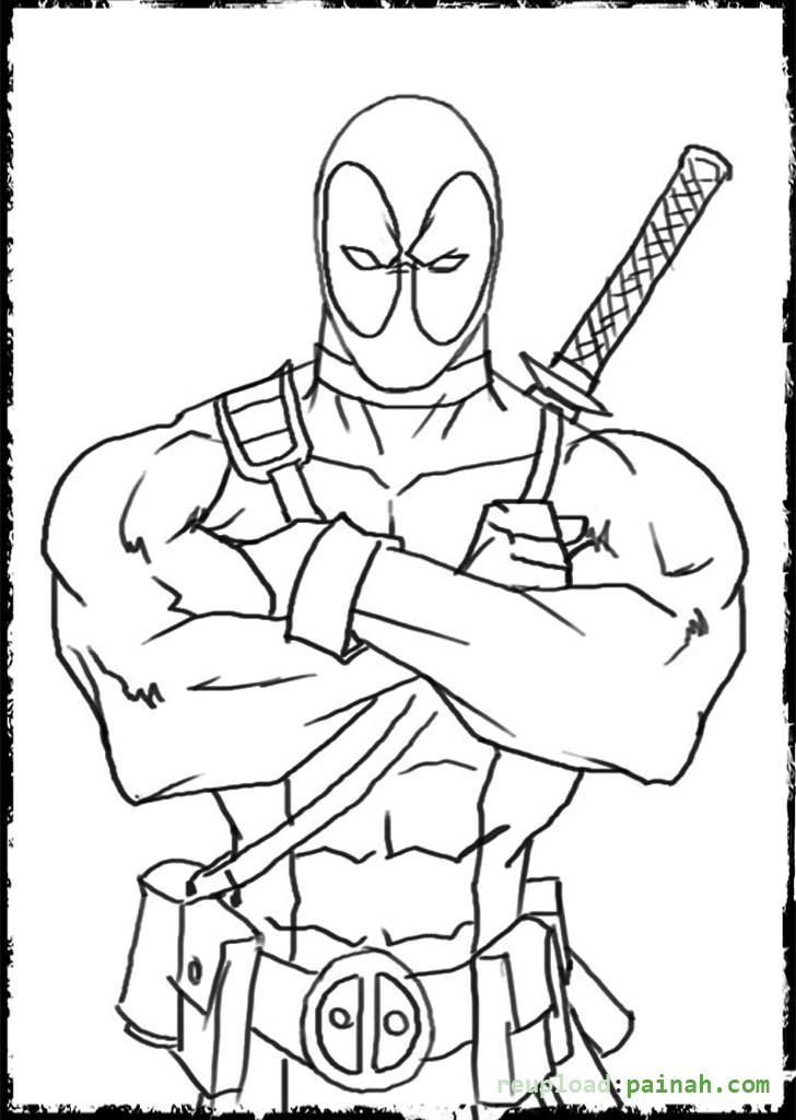 Deadpool Coloring Page Unique Deadpool Coloring Pages 53 728x1024 Deadpool Coloring Page Unique Deadpool Coloring Pages 53