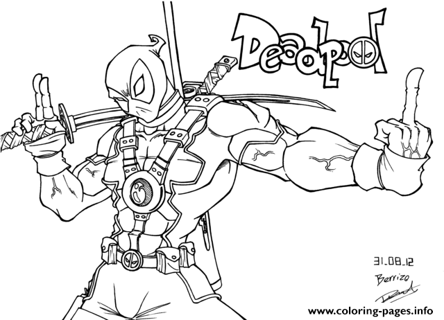 Coloring Pages Of Deadpool 640x462 Coloring Pages Of Deadpool
