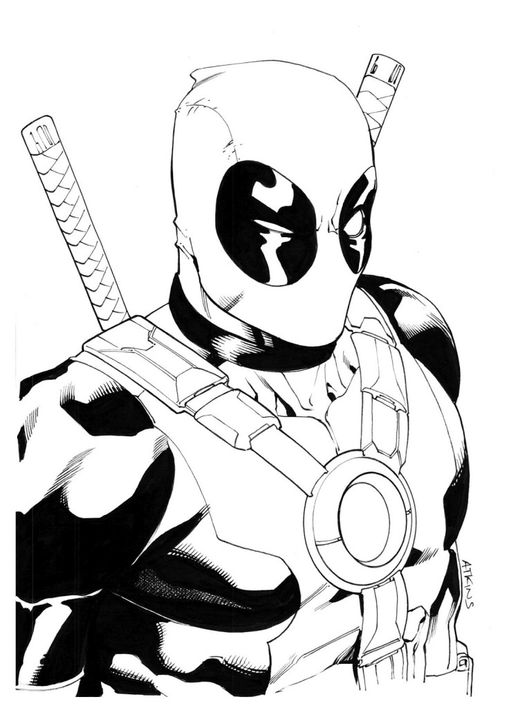 736x1024 Free Printable Deadpool Coloring Pages For Kids Fondos De