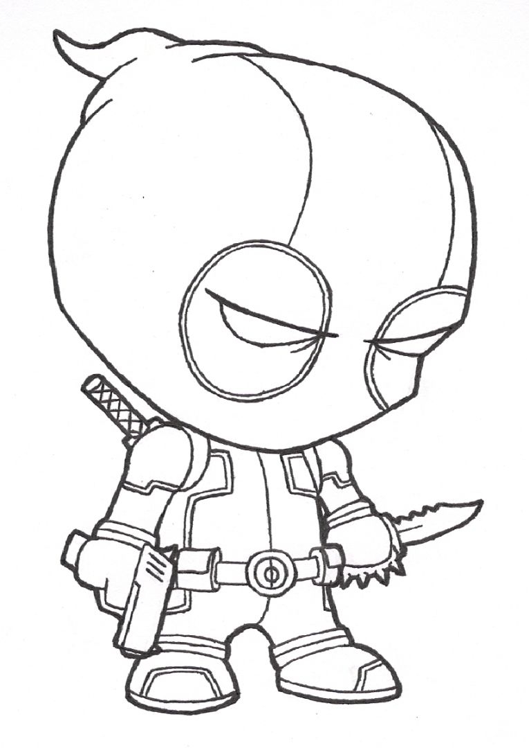 765x1080 Printable Deadpool Coloring Pages