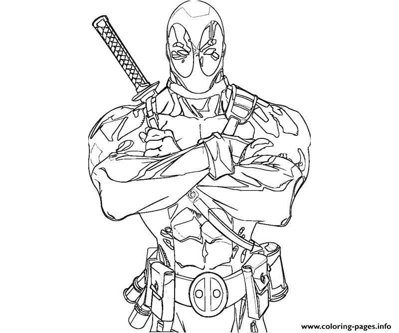 800x667 Deadpool Printable Coloring Pages