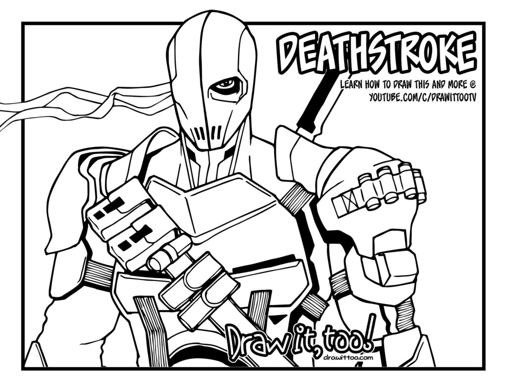 1024x791 Deathstroke Coloring Pages