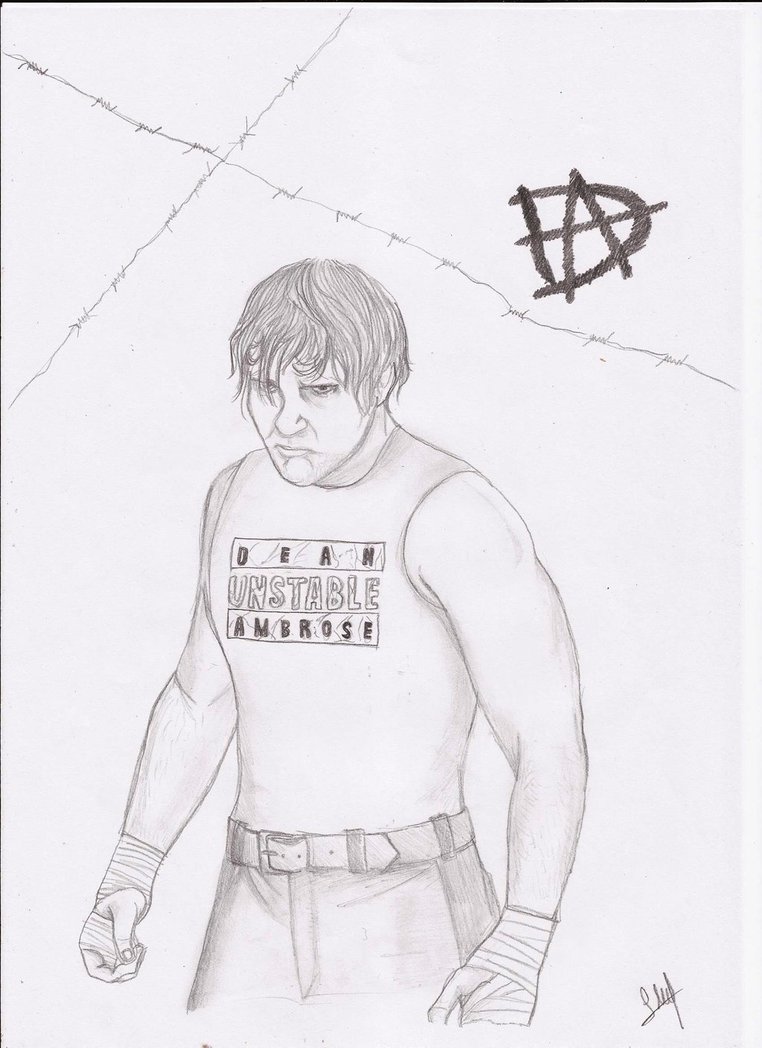 762x1048 Wwe Dean Ambrose Drawing