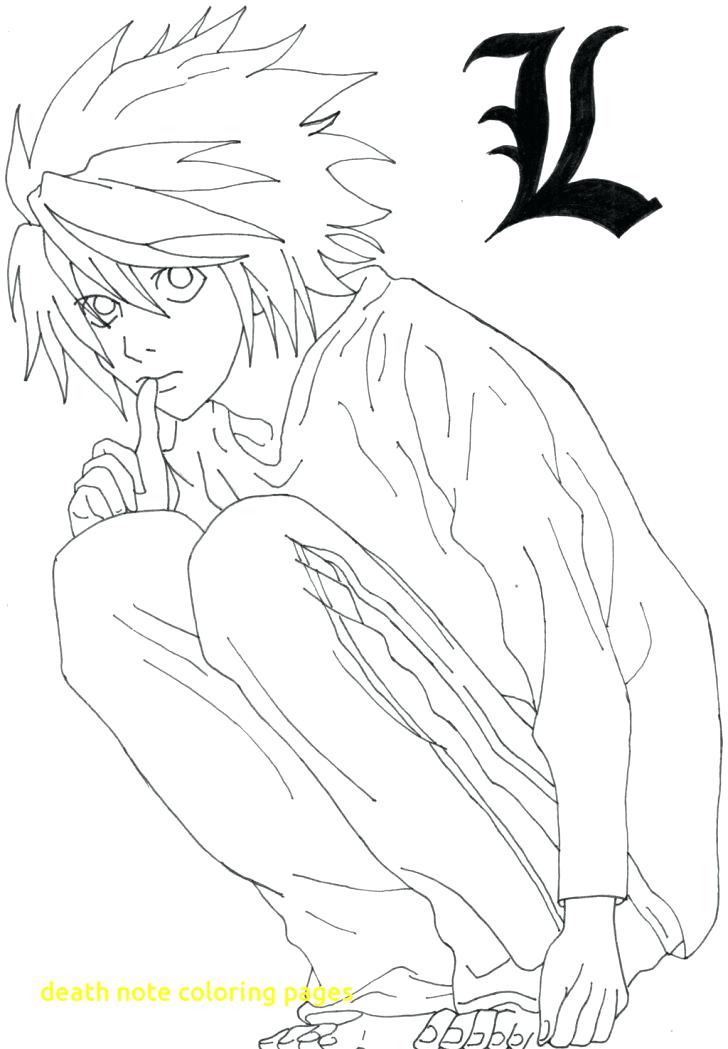 728x1049 Death Note Coloring Pages