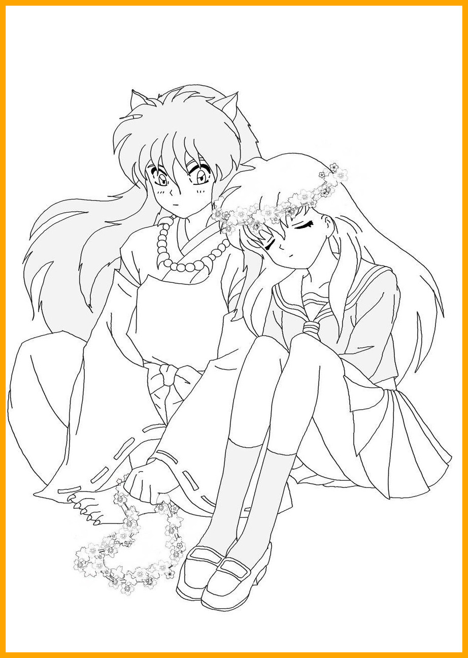 922x1296 The Best Printable Inuyasha Coloring Pages For Kids Anime