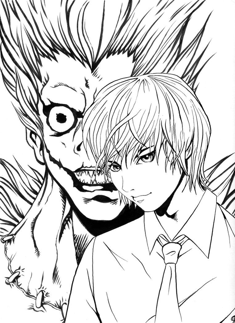 762x1049 Death Note Ink By Snigom.jpg Lineart Death Note