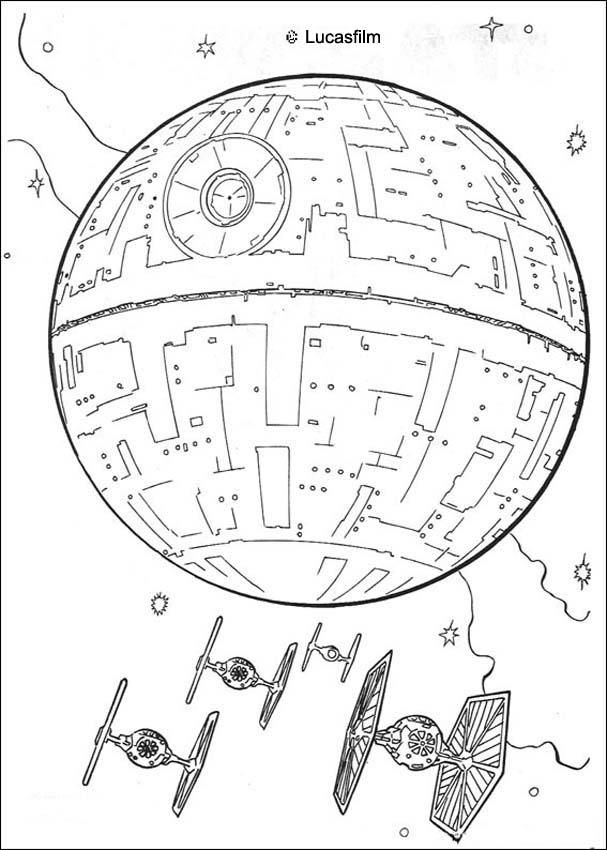 607x850 Free Printable Death Star Coloring Page Cut And Add To A Paper