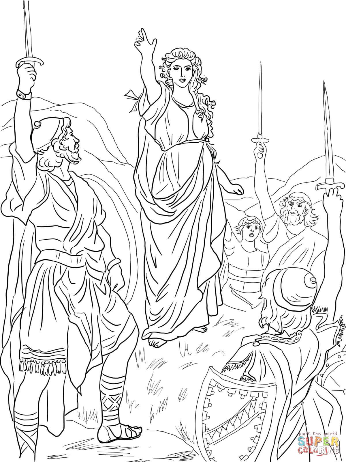 Deborah Leads Israel Free Printable Coloring Page Coloring 1200x1600 Deborah Leads Israel Free Printable Coloring Page Coloring