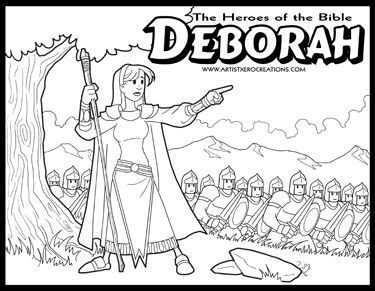 The Heroes Of The Bible Coloring Pages Deborah Bible, Hero 375x291 The Heroes Of The Bible Coloring Pages Deborah Bible, Hero