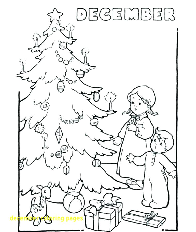 December Coloring Pages Coloring Pages With Coloring Pages 810x957 December Coloring Pages Coloring Pages With Coloring Pages