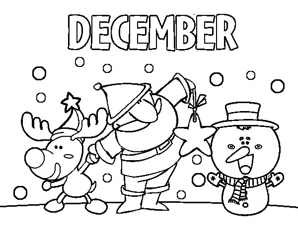 December Coloring Pages Printable December Coloring Pages Color 600x470 December Coloring Pages Printable December Coloring Pages Color