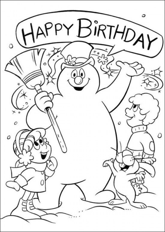 550x770 Free Printable Frosty The Snowman Coloring Pages Snowman, Snow